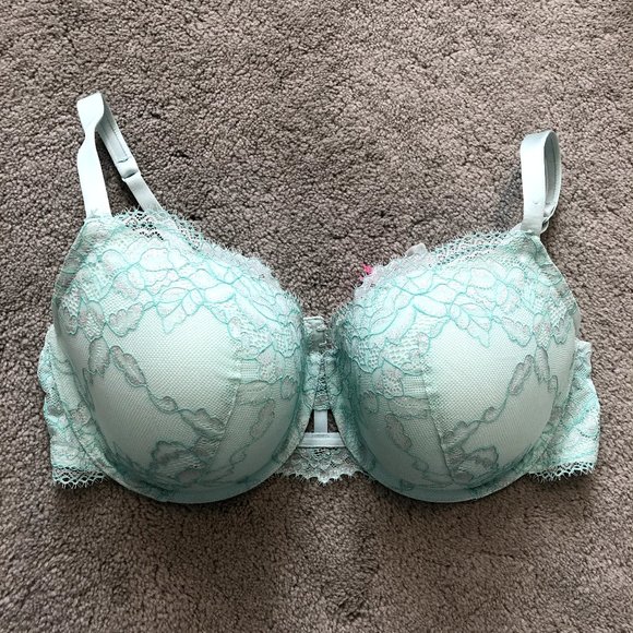 38E/DDD La Senza Teal Lace Bra - Picture 1 of 3